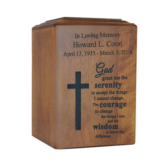 Spiritual Wooden Urn
